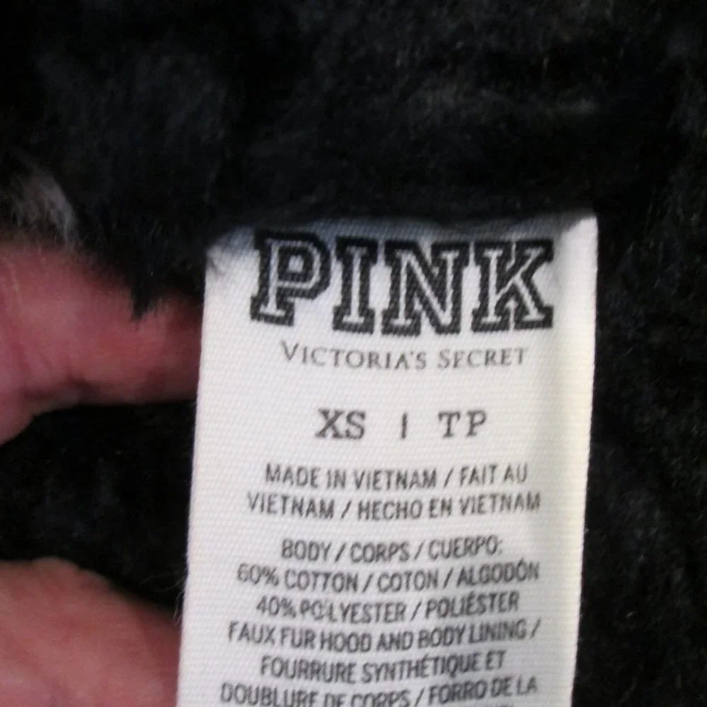 *SOLD* PINK Victoria's Secret Faux Fur Lined Hoodie - Picture 5 of 6